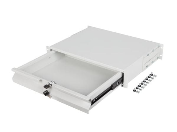 Lanberg - Racklåda skåp - grå, RAL 7035 - 2U - 19"