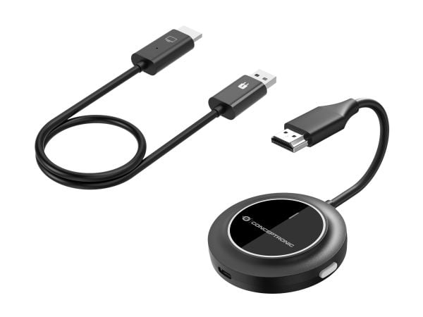 Conceptronic ATHERIC02B, Dongel, HDMI/USB, 1920 x 1080 pixlar, Svart, 30 m, USB