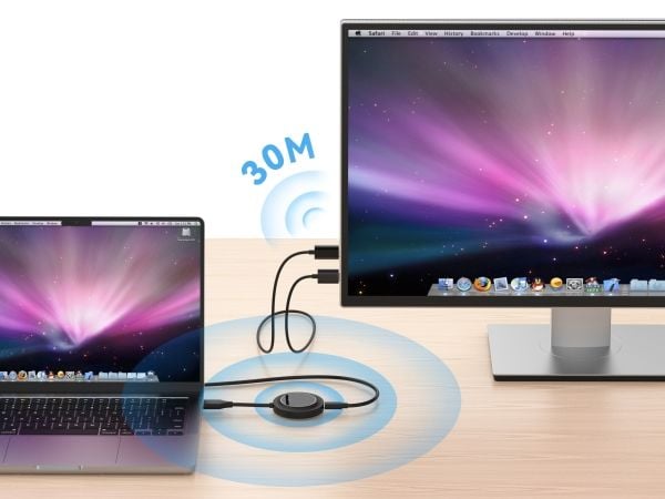 Conceptronic ATHERIC02B, Dongel, HDMI/USB, 1920 x 1080 piksler, Svart, 30 m, USB