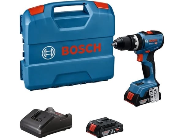 Bosch GSB 18V-65 Professional, Slagtrekker, Pistolhåndtak, Hurtigutløsende chuck, Blå, Tyskland, 27000 RPM