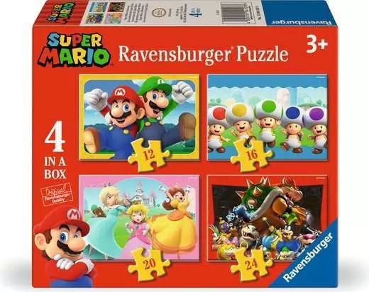 Ravensburger dėlionė 4in1 Super Mario - iš viso 72 detalės