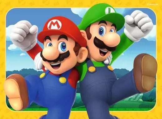 Ravensburger dėlionė 4in1 Super Mario - iš viso 72 detalės