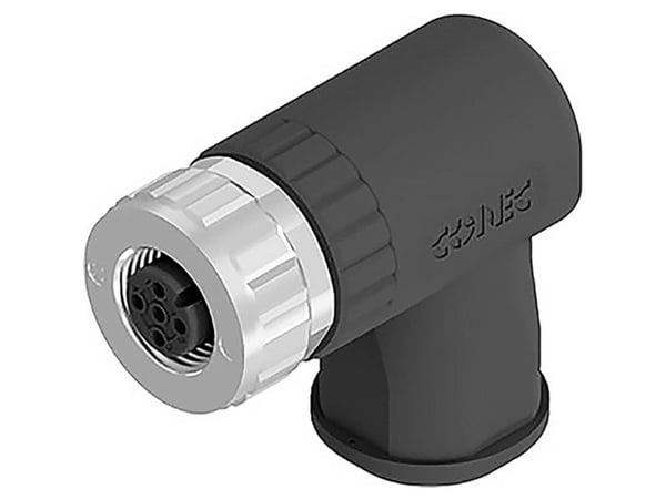 Conec 43-00096, M12x1, Naaras, Kulmikas, Kupari, IP67, 1,5 mm²