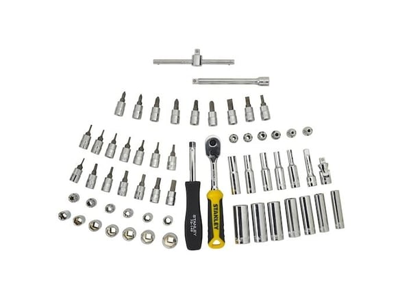Black & Decker STMT1-74175, 2,2.5,3,4,5,6,6.35,7,8,9,10,11,12,12.7,13,14,15,16,17,18,19,20,21,22,23,24,27,29 mm, 60 kpl, Keltainen, Keltainen, 1/4"