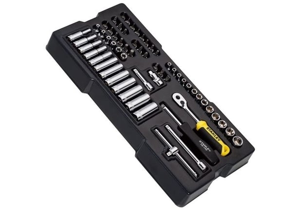 Black & Decker STMT1-74175, 2,2.5,3,4,5,6,6.35,7,8,9,10,11,12,12.7,13,14,15,16,17,18,19,20,21,22,23,24,27,29 mm, 60 kpl, Keltainen, Keltainen, 1/4"