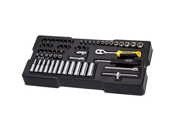 Black & Decker STMT1-74175, 2,2.5,3,4,5,6,6.35,7,8,9,10,11,12,12.7,13,14,15,16,17,18,19,20,21,22,23,24,27,29 mm, 60 kpl, Keltainen, Keltainen, 1/4"