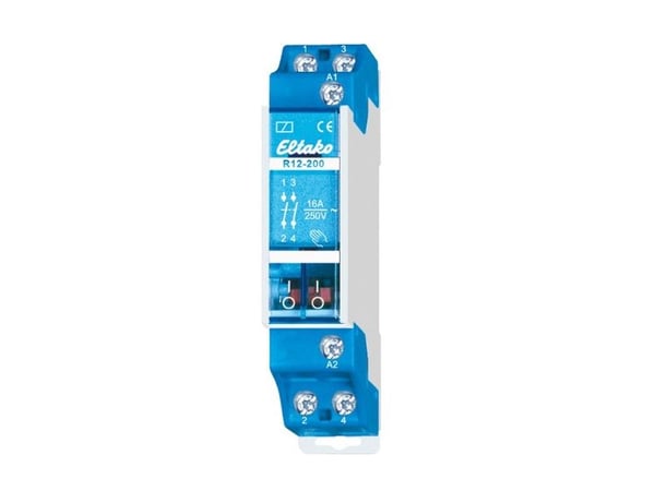ELTAKO Installationsrelæ2 slutte, 16A, 230V ACdin-skinne 18mm bred