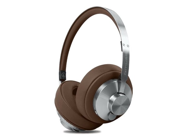 Muse M-298 SBR, Ledning & Trådløs, Samtaler/musikk, 20 - 20000 Hz, 240 g, Hodesett, Brun, Sølv