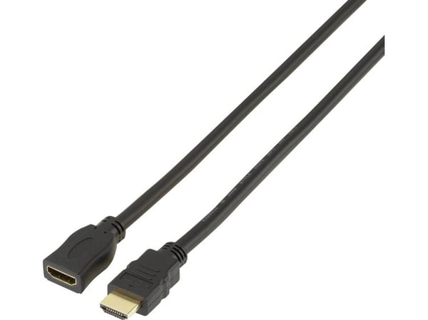 SpeaKa Professional HDMI-forlengelseskabel [1x HDMI-plugg - 1x HDMI-kontakt] 1 m svart (SP-7870528)