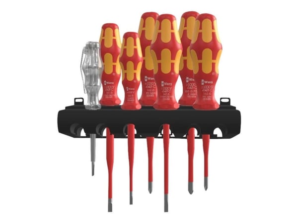 Wera Kraftform Plus - Series 100 VDE 160 iS/7 Rack - Skrutrekkersett - 7 deler - isolert