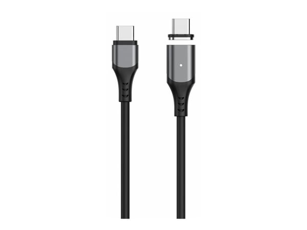 eSTUFF INFINITE - USB-kabel - USB-C (hann) rett til USB-C (hann) magnetisk - USB 2.0 - 2 m - 100 % resirkulert plast, USB-C Power Delivery (100W) -...