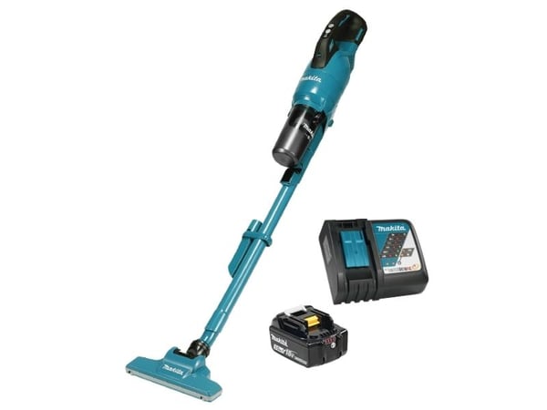 Makita DCL286FRF, 2-i-1 stavstøvsuger, Uten pose, Sort, Blå, 0,25 l, Rektangulær, 1 m³/min