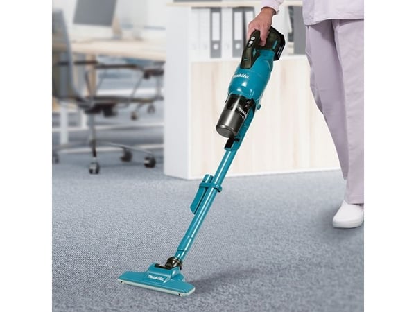 Makita DCL286FRF, 2-i-1 stavstøvsuger, Uten pose, Sort, Blå, 0,25 l, Rektangulær, 1 m³/min