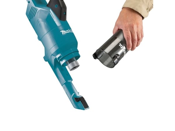 Makita DCL286FRF, 2-i-1 stavstøvsuger, Uten pose, Sort, Blå, 0,25 l, Rektangulær, 1 m³/min