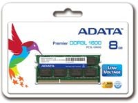 ADATA Premier Series - DDR3L - modul - 8 GB - SO DIMM 204-pin - 1600 MT/s / PC3L-12800 - CL11 - 1.35 V - ikke-bufret - ikke-ECC