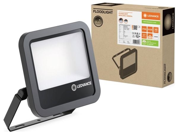 LED FLOOD projektori PFM 100 P 69W/53W 10000lm/8000lm 4000K 840 PS SY100 musta 5 VUODEN TAKUU 4099854306167