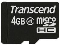Transcend - Flashminnekort - 4 GB - Class 4 - microSDHC