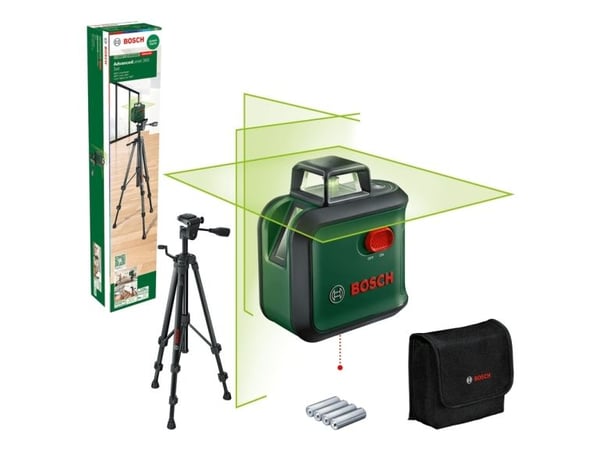 Bosch 0 603 663 B07, 24 m, 0,4 mm/m, 4°, 4 sek/side, horisontal/vertikal, grønn