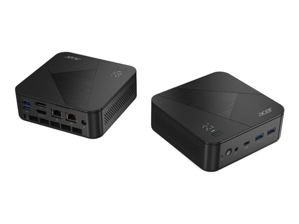 Acer Revo Box AI RB102-LNL - Barebone - mini-PC 1 x Core Ultra 7 256V / inntil 4.8 GHz - RAM 16 GB - SSD 1.024 TB - Intel Arc Graphics 140V - Bluet...