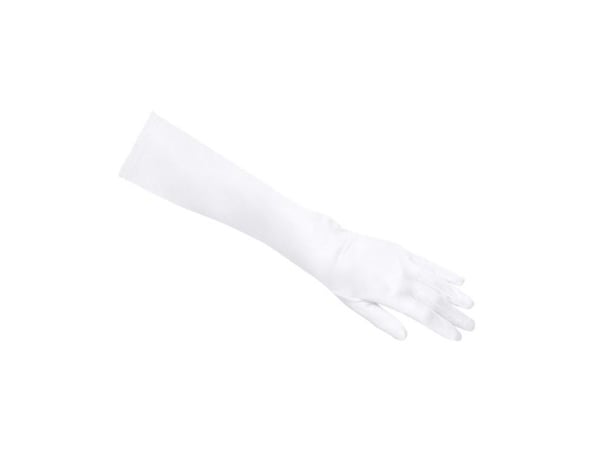 Långa vita handskar