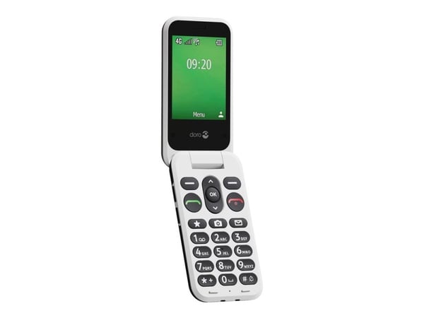 Doro Leva E22, Simpukka, Yksittäinen SIM, 7,11 cm (2.8"), 0,3 MP, 1150 mAh, musta, Valkoinen