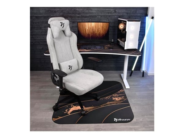 Arozzi Zona - Stolmatte for kontor - firkantet - 116 x 116 cm - svart gull
