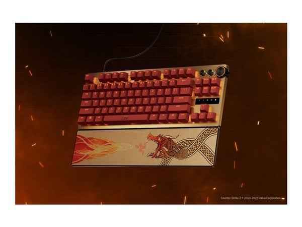 Razer Huntsman V3 Pro Tenkeyless, med ledning, USB, optisk tastebryter, QWERTY, RGB LED, gull, gul