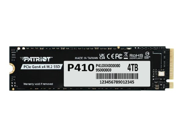 Patriot P410 - SSD - 4 TB - inbyggd - M.2 2280 - PCIe 4.0 x4 (NVMe)