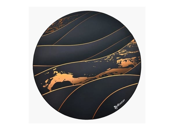 Arozzi Zona - Stolmatte for kontor - rund - 121 cm - svart gull