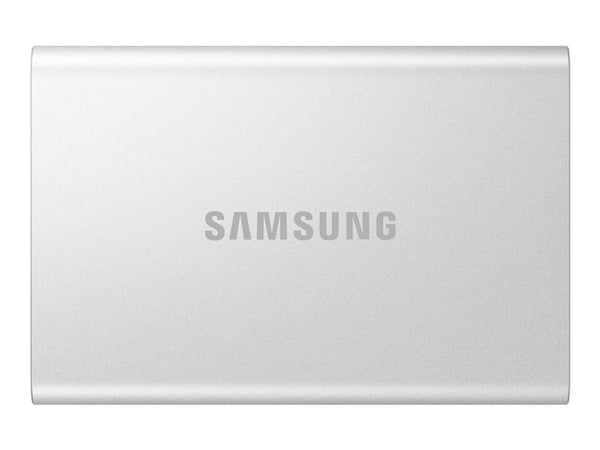 Samsung T7 Resurrected MU-PD2T0G - SSD - kryptert - 2 TB - ekstern (bærbar) - USB 3.2 Gen 2 (USB-C kontakt) - 256-bit AES - sølv