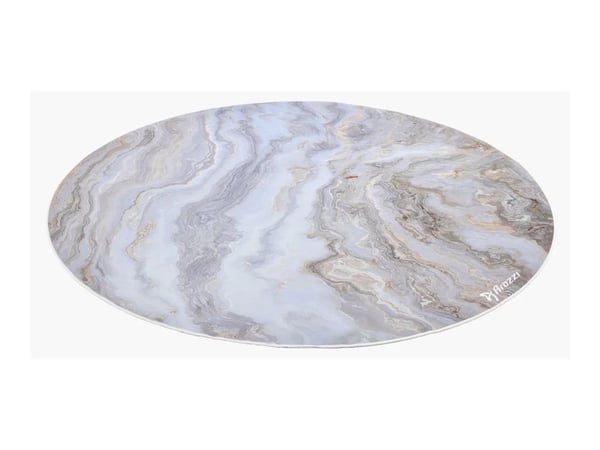 Arozzi Zona - Stolmatta för kontor - rund - 121 cm - vit marmor