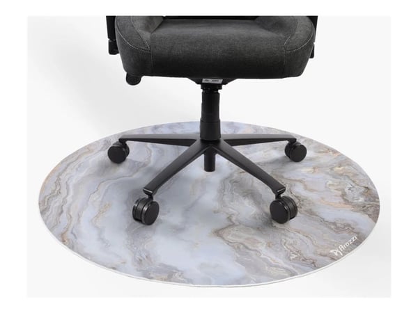Arozzi Zona - Stolmatta för kontor - rund - 121 cm - vit marmor