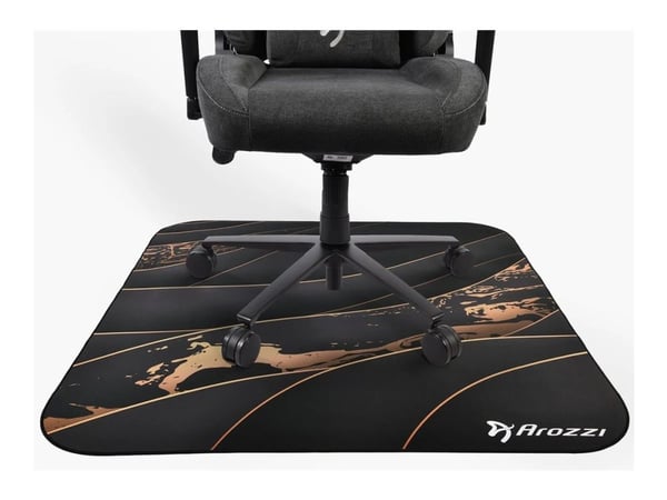 Arozzi Zona - Stolmatte for kontor - firkantet - 116 x 116 cm - svart gull