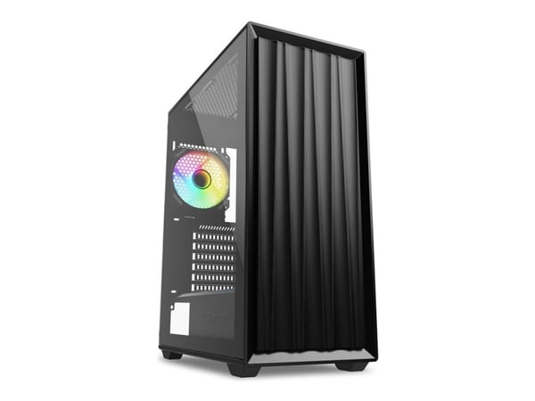Sharkoon VK3 RGB - Tower - ATX - genomskinlig sidopanel (härdat glas) - ingen strömförsörjning - USB/ljud