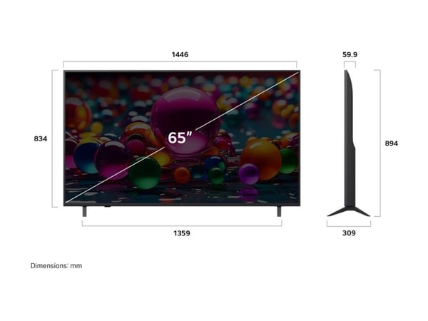 LG 65UA75006LA.AEUD, LED-TV 164 cm (65 tommer), svart, UltraHD/4K, trippel tuner, HDR (65UA75006LA.AEUD)