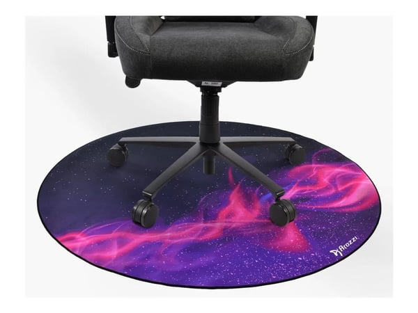 Arozzi Zona - Stolmatte for kontor - rund - 121 cm - purple galaxy