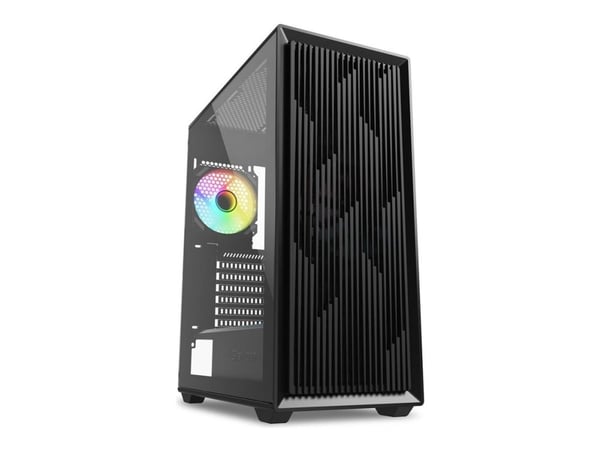 Sharkoon VK2 RGB - Tower - ATX - genomskinlig sidopanel (härdat glas) - ingen strömförsörjning - USB/ljud