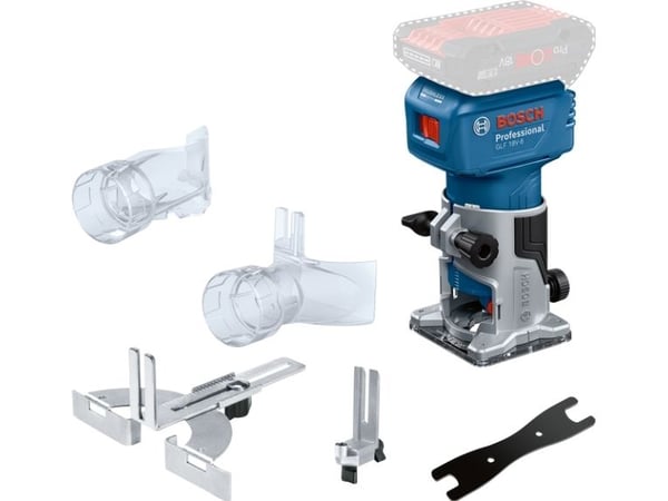 Bosch GLF 18V-8, børsteløs, svart, blå, 30000 o/min, 6, 6,35 (1/4"), 8 (5/16"), 10000 o/min, 89 dB - SOLO