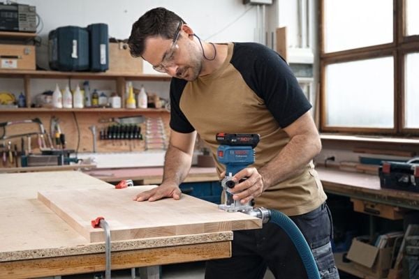 Bosch GLF 18V-8, børsteløs, svart, blå, 30000 o/min, 6, 6,35 (1/4"), 8 (5/16"), 10000 o/min, 89 dB - SOLO