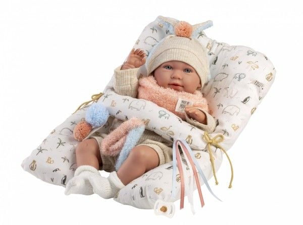 Peterkin Llorens 74128 gråtende babydukke Mimi 42 cm med pute