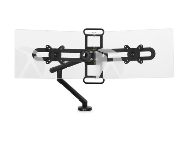 BakkerElkhuizen - Monteringskomponent (tverrstang for dobbeltskjermer) - for 2 LCD/plasma-paneler - aluminium, stål, HDPE plast, polyamidplast - sv...