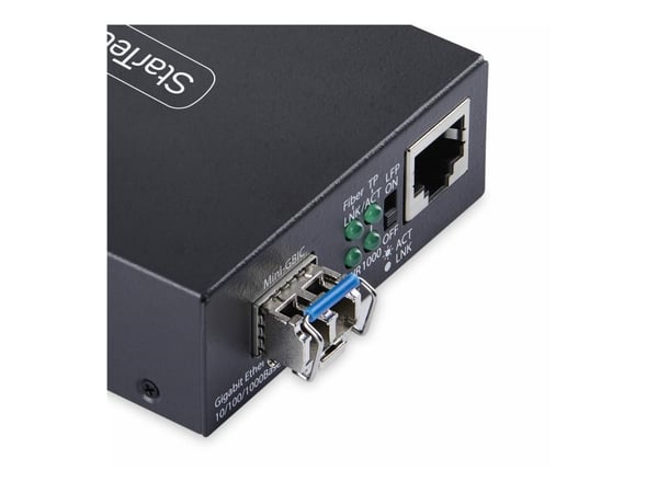 Startech - Fibermedieomformer - 1GbE - over fiberoptikk - 10Base-T, 1000Base-LX, 100Base-TX, 1000Base-T - LC Duplex enkeltmodus / RJ-45 - opp til 2...