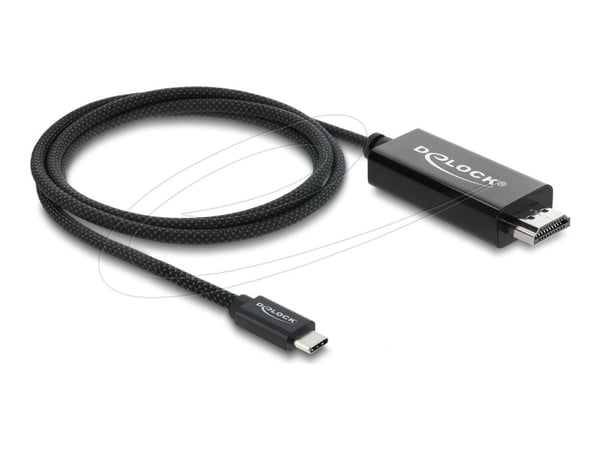 Delock - Videosovitin - USB-C uros HDMI uros - kolminkertaisesti suojattu koaksiaalikaapeli - musta - 4K60 Hz (3840 x 2160) tuki, DP Alt-toimintati... Delock - Videosovitin - USB-C uros HDMI uros - kolminkertaisesti suojattu koaksiaalikaapeli - musta - 4K60 Hz (3840 x 2160) tuki, DP Alt-toimintati...