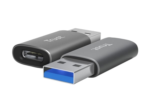 Trust Calyx, USB Type-C, USB Type-A, harmaa
