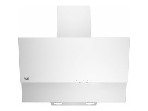 Beko HCA62320WH - Kåpa - vinklad skorsten - bredd: 59.6 cm - djup: 38.6 cm - utsug och cirkulation - vit