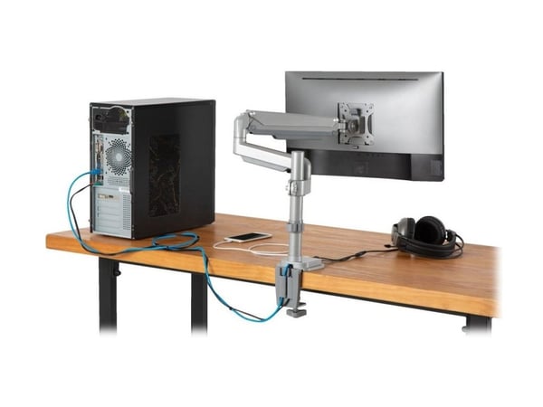 Eaton Tripp Lite Series Single-Display Flex-Arm Desktop Clamp for 17" to 32" Flat-Screen Displays - USB and Audio Ports, Aluminum - Monteringssett ...