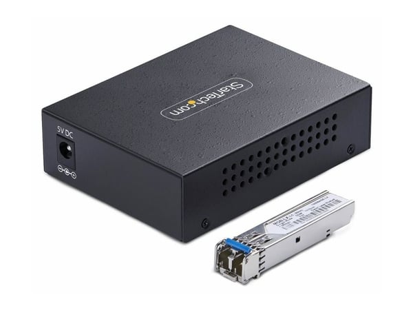 Startech - Fibermedieomformer - 1GbE - over fiberoptikk - 10Base-T, 1000Base-LX, 100Base-TX, 1000Base-T - LC Duplex enkeltmodus / RJ-45 - opp til 4...