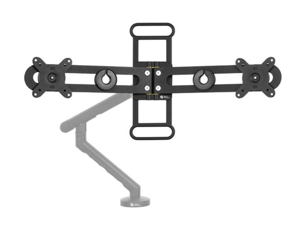 BakkerElkhuizen - Monteringskomponent (tverrstang for dobbeltskjermer) - for 2 LCD/plasma-paneler - aluminium, stål, HDPE plast, polyamidplast - sv...