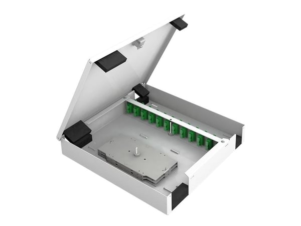 DIGITUS DN-96800M-2 - Spleiseboks for fiberoptikk - veggmonterbar - grå, RAL 7035
