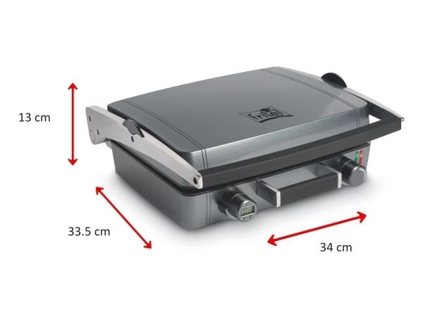 Fritel CW 3638, 2 vafler, Rektangulær, Antrasitt, 1600 W, 335 mm, 340 mm